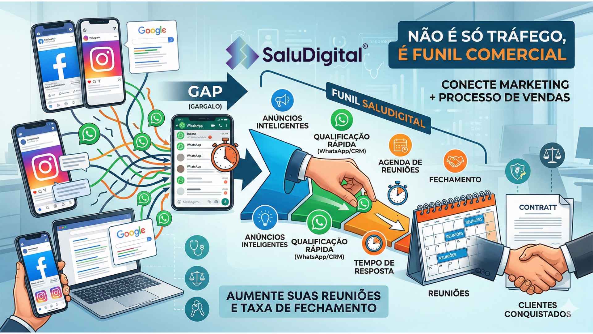 Marketing digital. A estratégia que transforma leads em reuniões