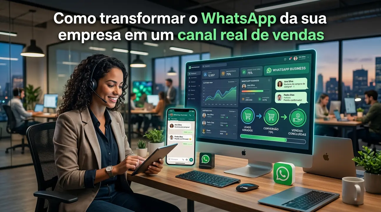Transformar WhatsApp em vendas com funil integrado e CRM SaluDigital