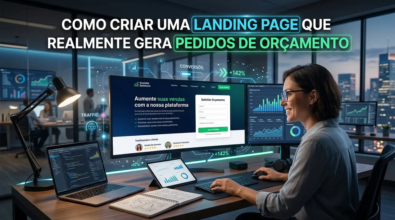 landing page que gera pedidos de orçamento