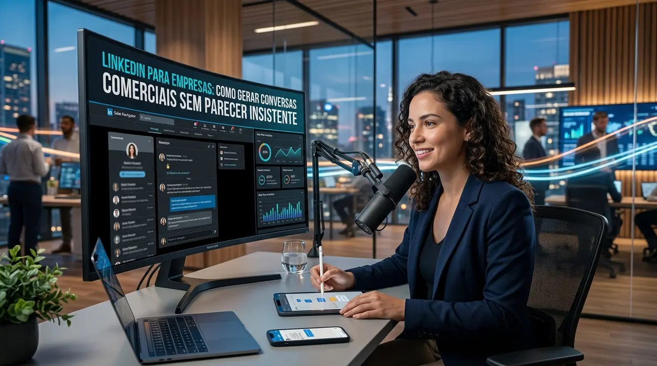 LinkedIn para empresas gerando conversas comerciais sem parecer insistente